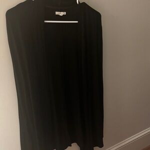 Maurices Black Open-Front Long Cardigan